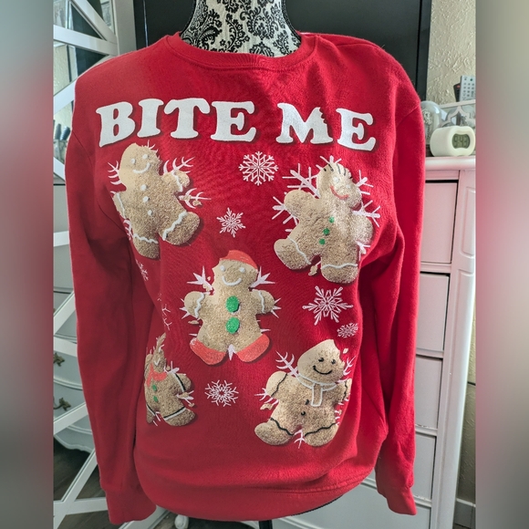 Holiday Gingerbread Man Pullover/Sweater Sweatshirt - Picture 1 of 14